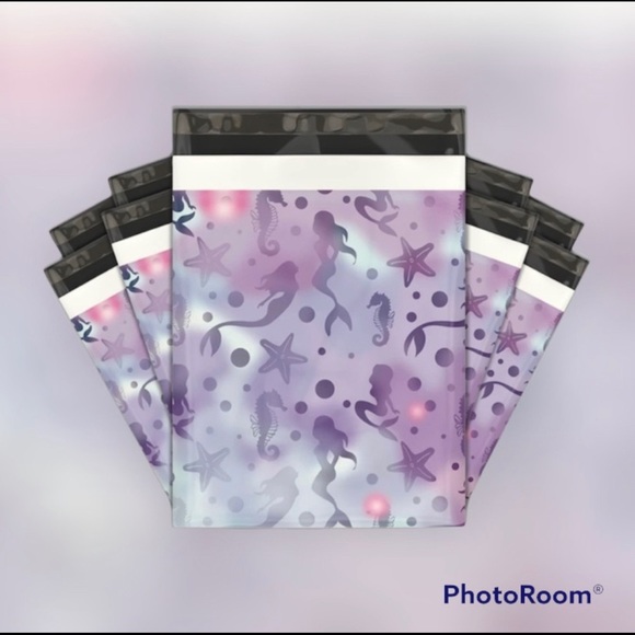 1 pack of 25 Mermaid 10” x 13” Poly Mailers - Picture 2 of 2